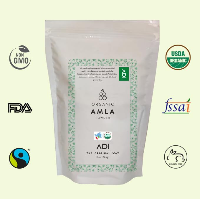 Ingredients: organic amla powder (Indian gooseberry)