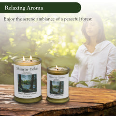 Adirondack Shinrin Yoku candle with wood wick glow for cozy evenings.