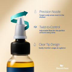 Bottle with adjustable applicator for precise scalp delivery
