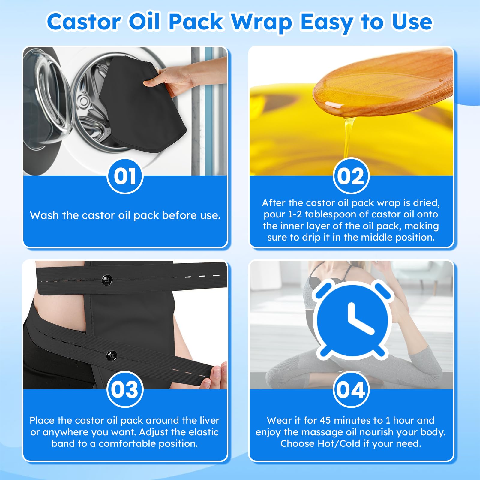 Adjustable elastic strap feature on wrap