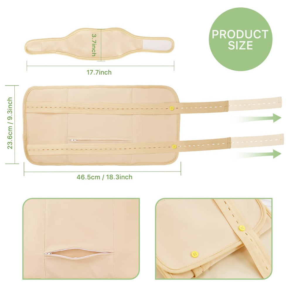 Adjustable elastic straps on Castor Oil Pack Wrap