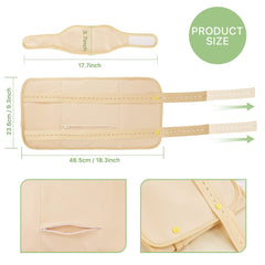 Adjustable elastic straps on Castor Oil Pack Wrap