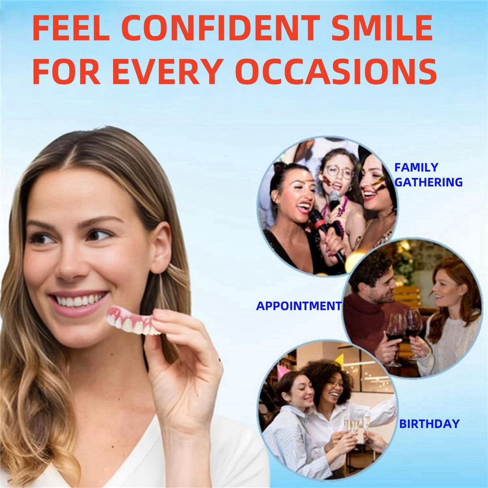 Adjustable fit silicone denture liner for comfortable wear