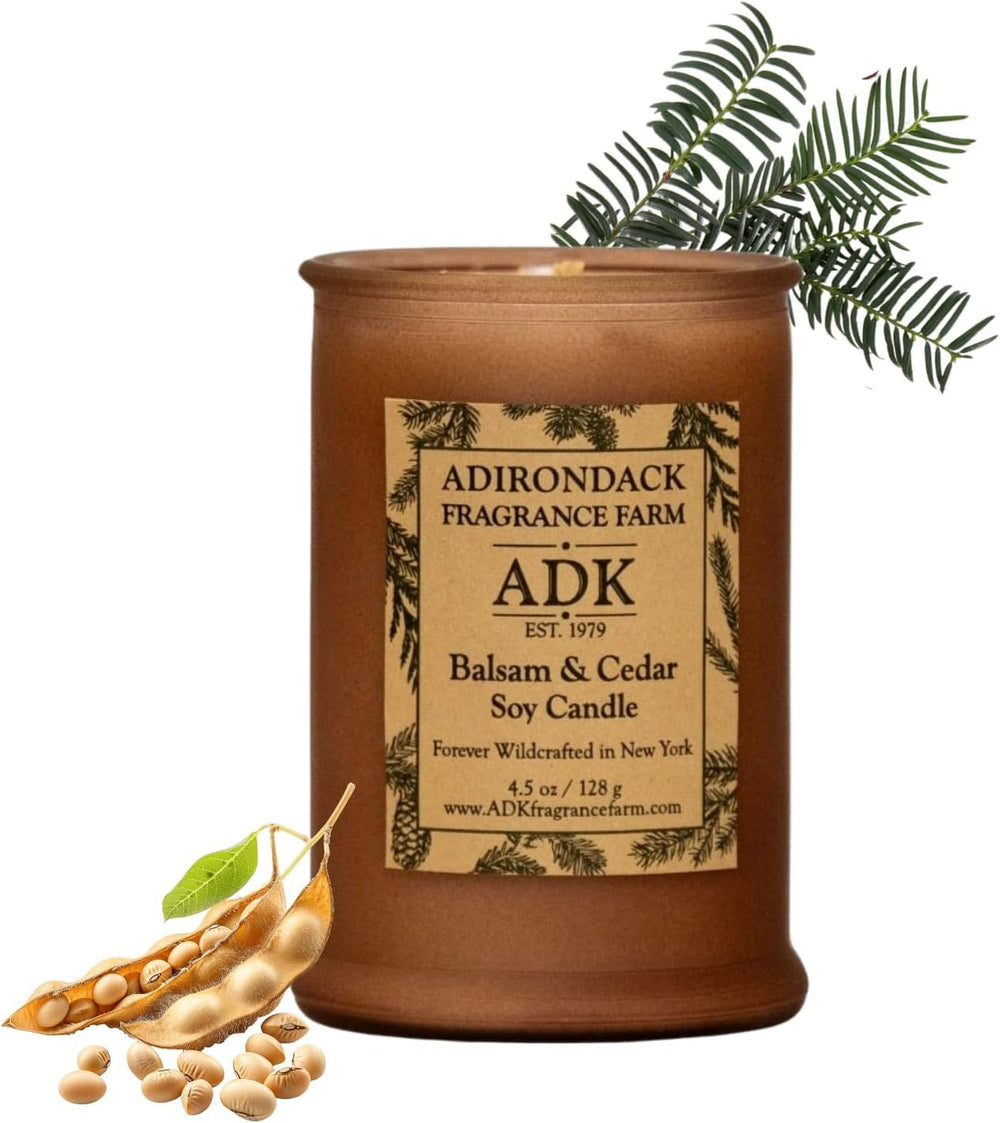 ADK Balsam & Cedar Candle jar – front view