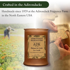 Gift-ready ADK Balsam & Cedar candle for home decor