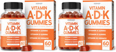 ADK Gummies D3 K2 Raspberry flavor - 60 count, pack of 2