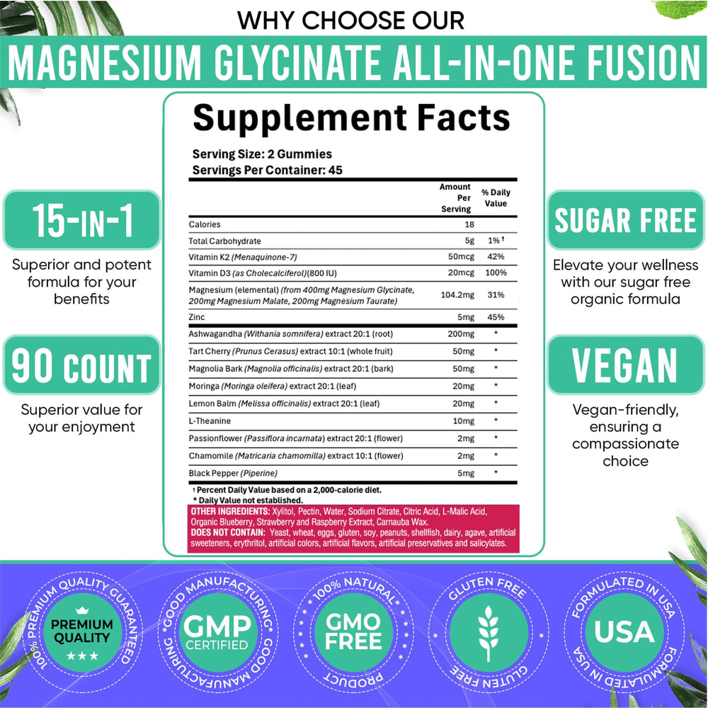 Bottle detail showing 90 gummies / 45 servings