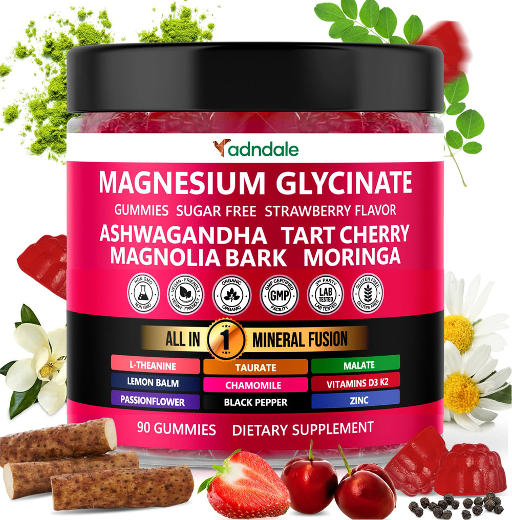 Hero image of Adndale 90-count 15-in-1 Magnesium Glycinate Gummies