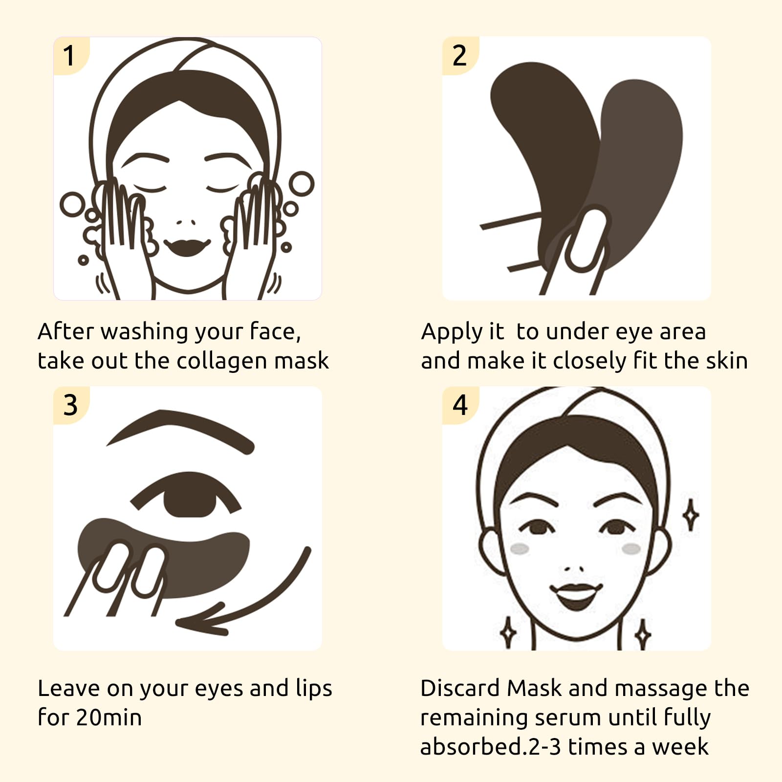 Adofect under eye patches packaging close-up showcasing individual sachets