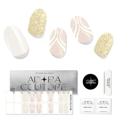 Adora Couture Luxe Wave semi-cured nail strips for an at-home salon finish.
