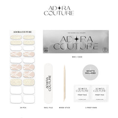 Adora Couture nail file and wooden stick for precise shaping.