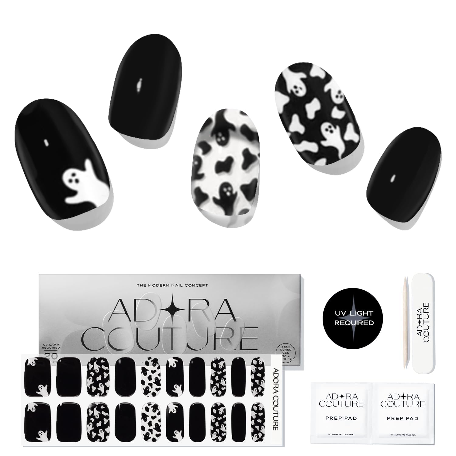 Adora Couture gel nail strips kit for an at-home salon-quality manicure.