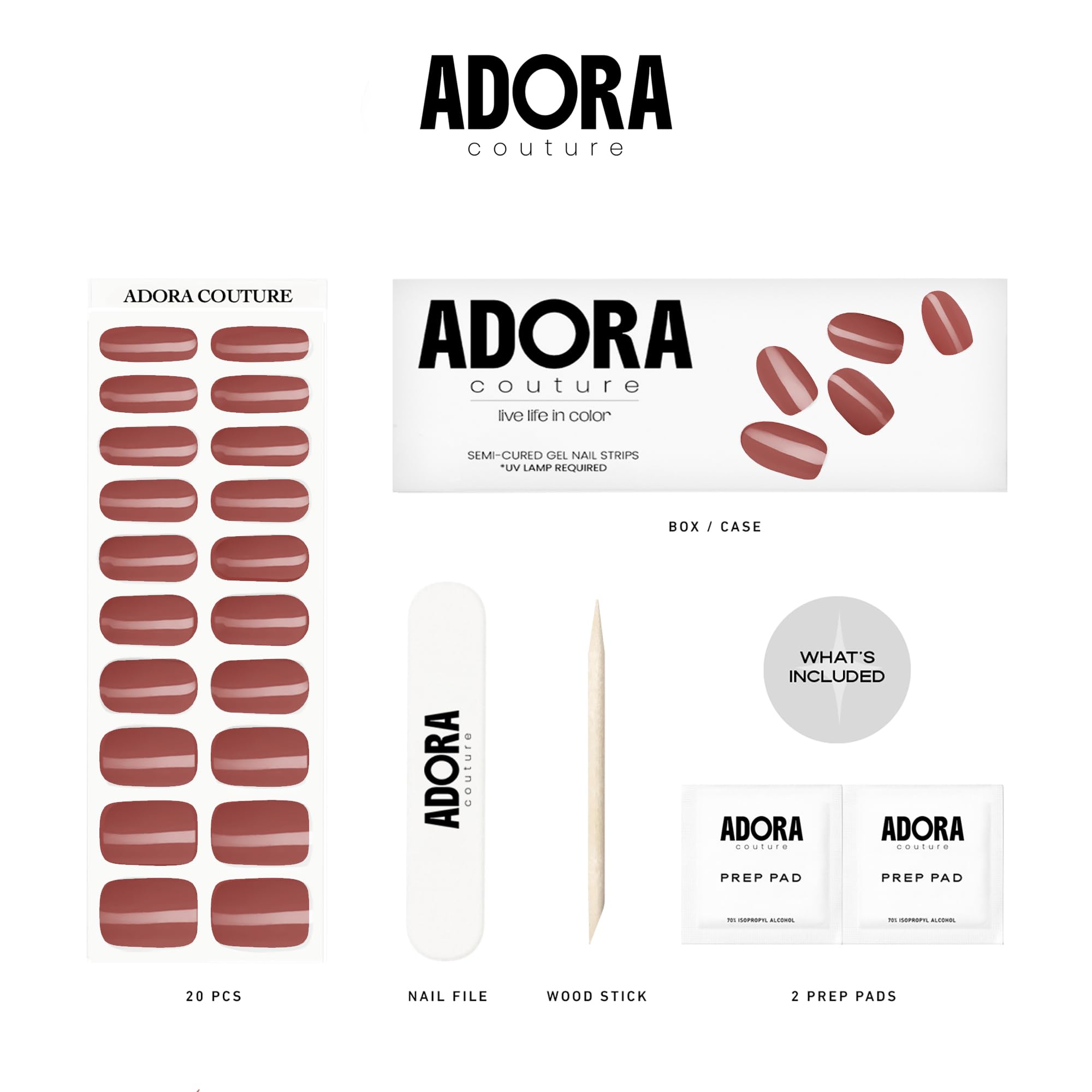 Adora Couture Sparkle Design gel nail strips add festive shine at home