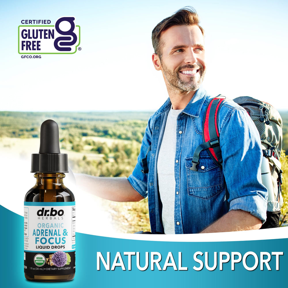 Adrenal Support Drops 1oz bottle label