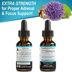 Organic logo on Adrenal Support Drops packaging