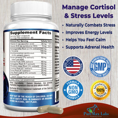 Adrenal health with balanced cortisol concept