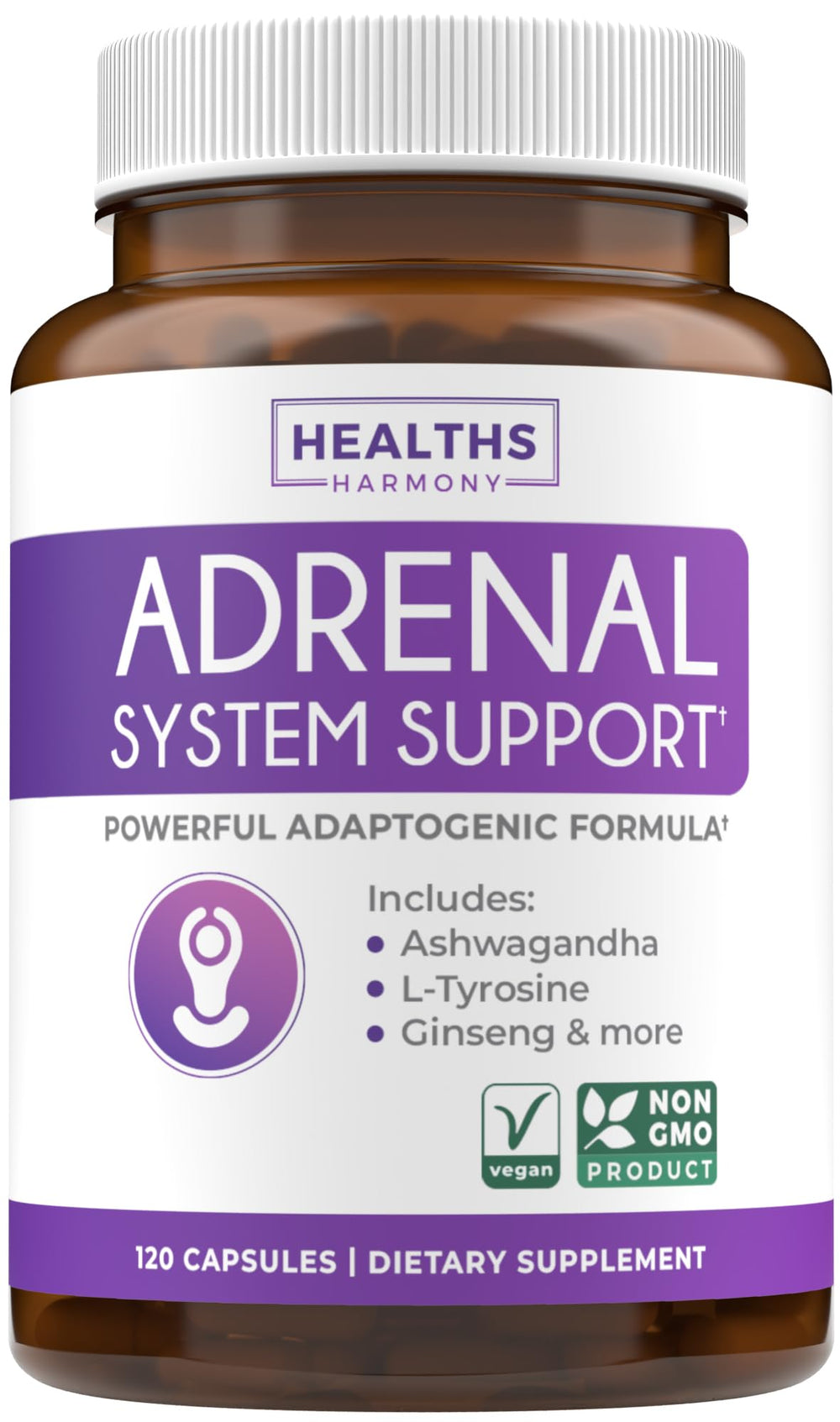 Adrenal Support & Cortisol Manager bottle with label