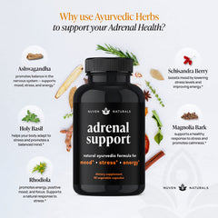 Adrenal support energy and mood support concept