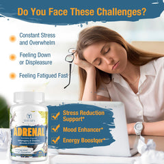 Adrenal adaptogens tablets close-up