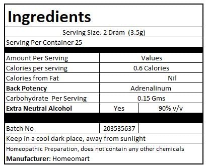 Pack of 3 Adrenalinum pellets graphic