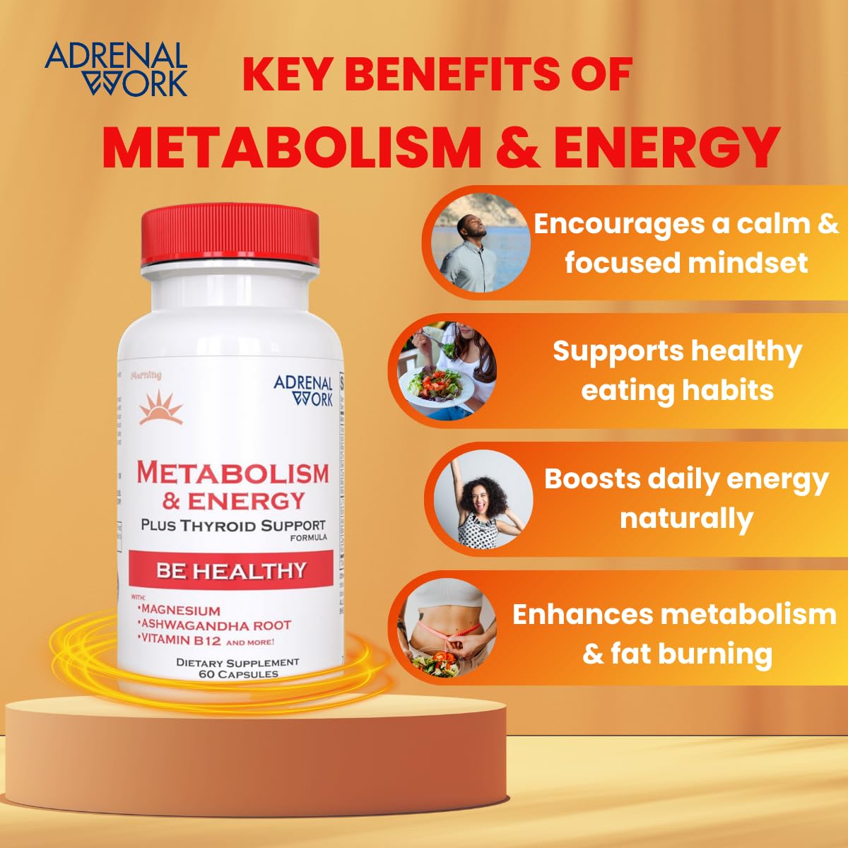 Herbal adaptogens blend for stress support