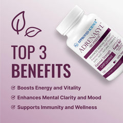 Capsules close-up of Adrenasyl Adrenal Gland Support