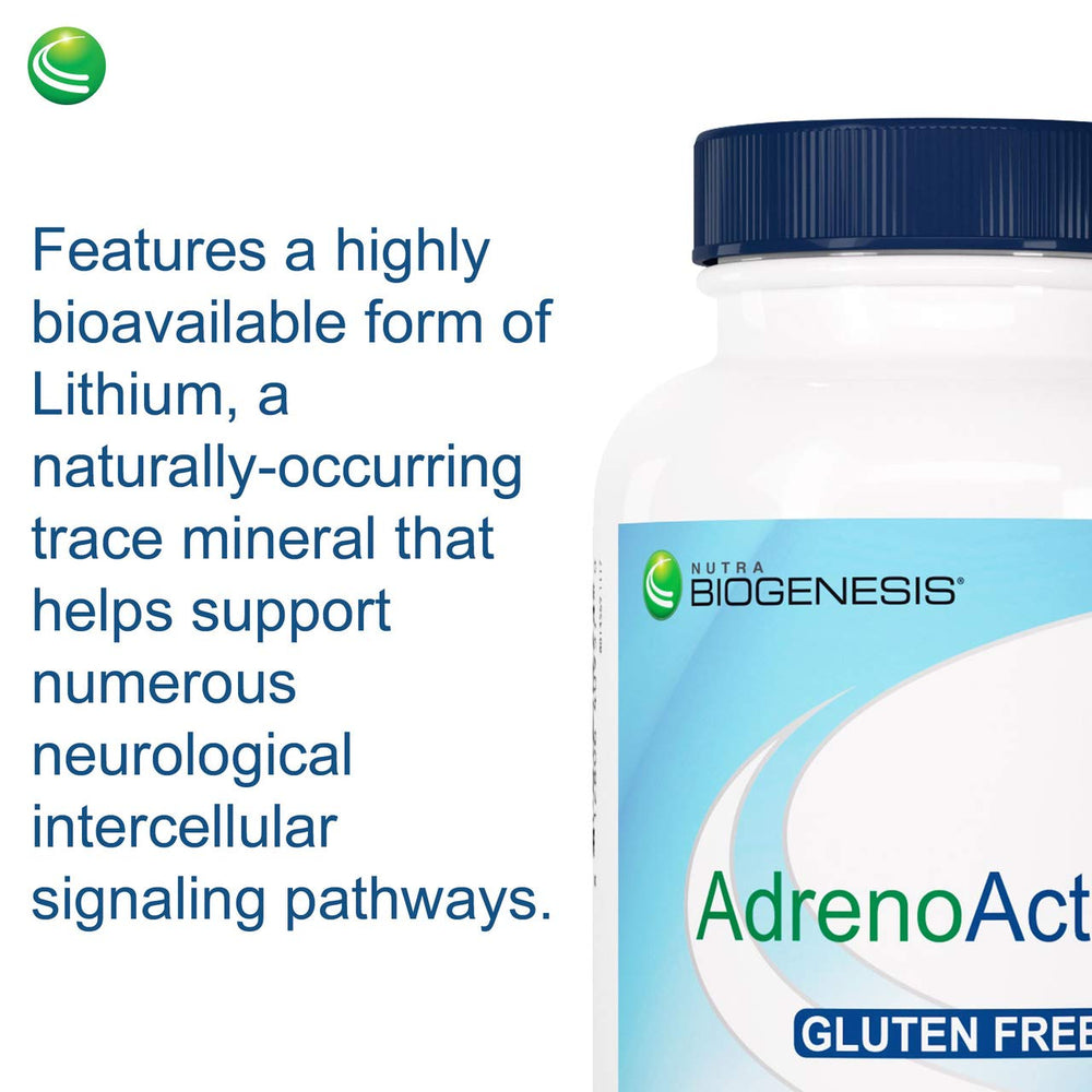 Gluten-free certification badge on AdrenoActive packaging