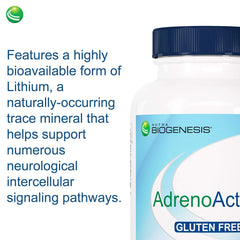 Gluten-free certification badge on AdrenoActive packaging