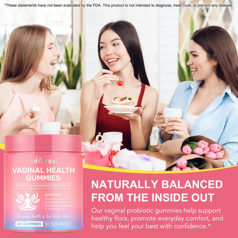 Gummies designed for vaginal health and pH balance