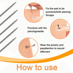 ADULLPONY hollow needle with laser-cut tip for sharp, clean entry.