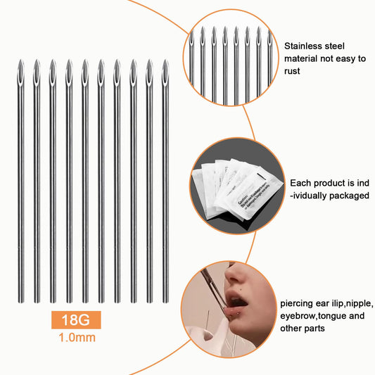 ADULLPONY sterile disposable piercing needles ensuring clean work and minimized cross contamination.