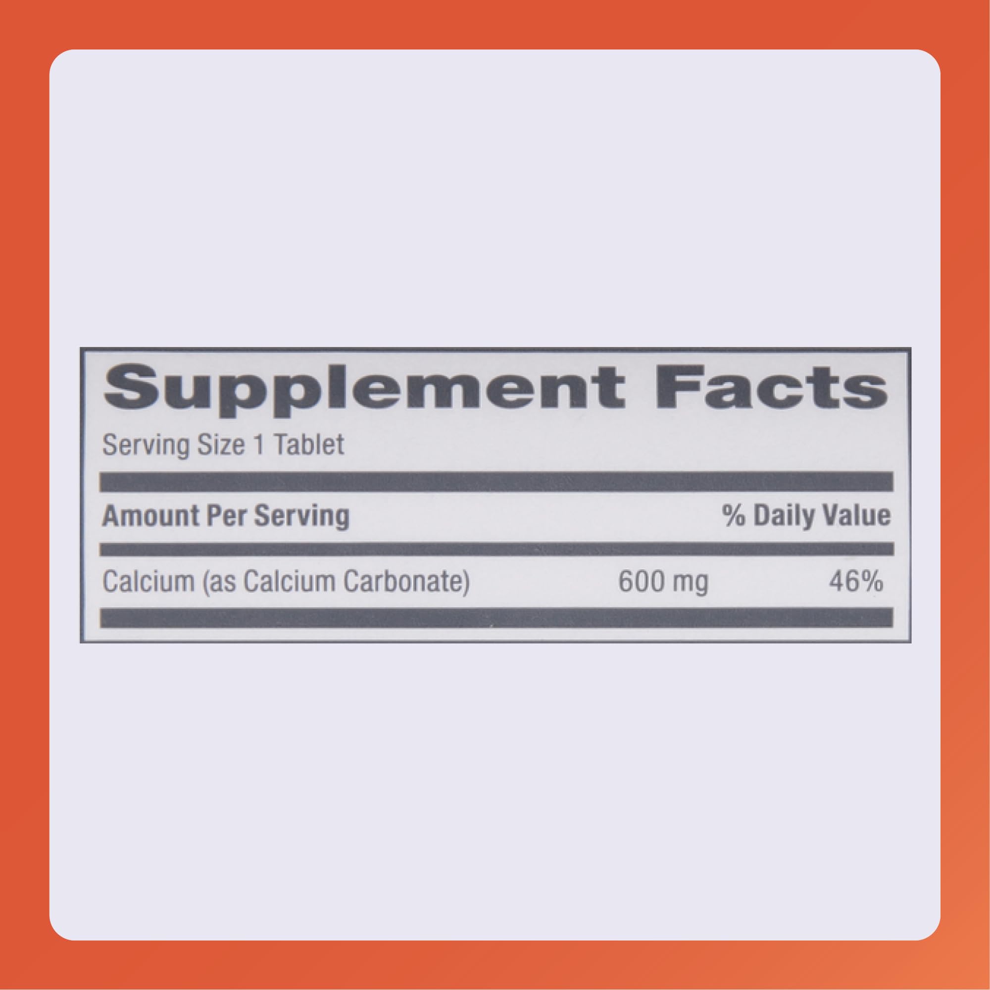 Adult daily calcium supplement concept