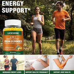 Iron gummies suitable for women, men, and children