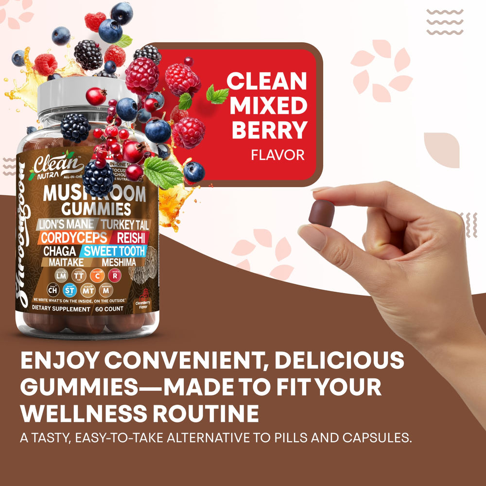 Kid-friendly and adult-friendly mushroom gummies