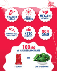 Close-up of adult-friendly magnesium gummies for easy chewing