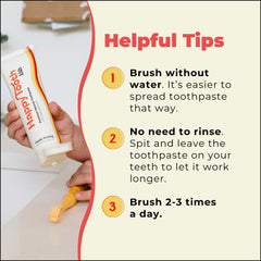 Adult smiling after using enamel-strengthening toothpaste