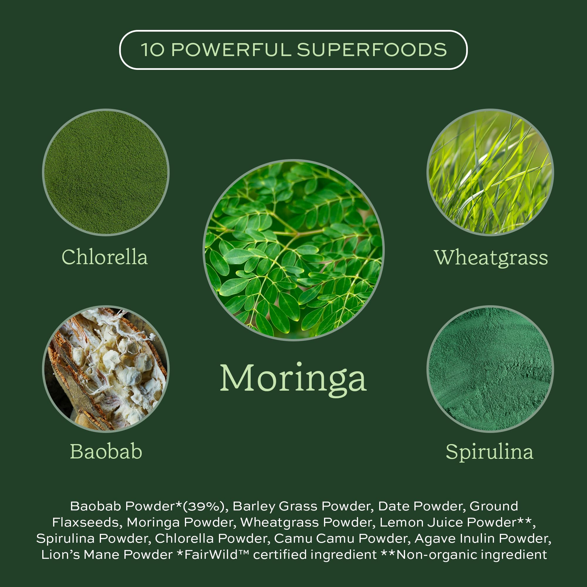 Serving suggestion: smoothie bowl with Aduna Super Greens Blend