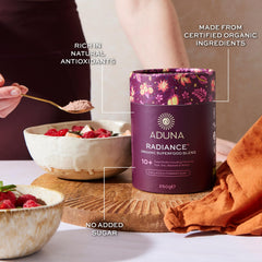 Radiance being poured into a smoothie