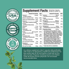 Close-up of the product label showing memory and focus vitamins