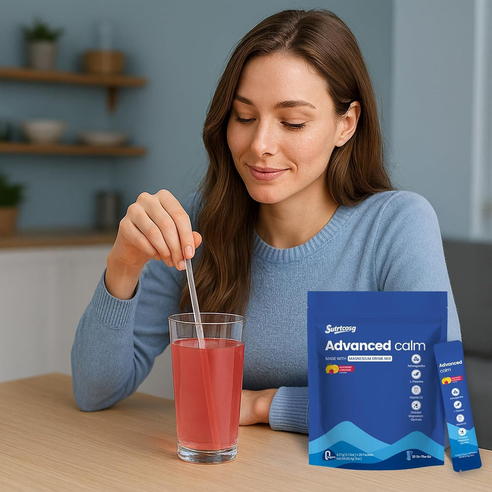 Close-up of ingredients including ashwagha, magnesium glycinate, and L-Theanine