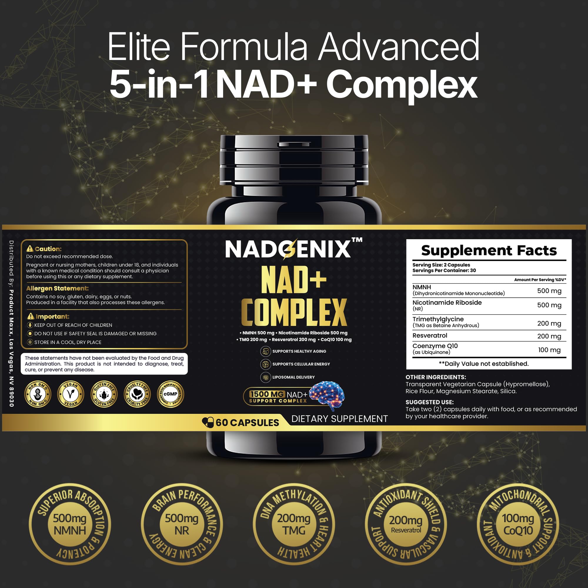 Advanced Cellular Energy Complex 1500mg label