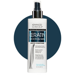 Advanced Clinicals Keratin Detangler Bottle front view for easy detangling and shine.
