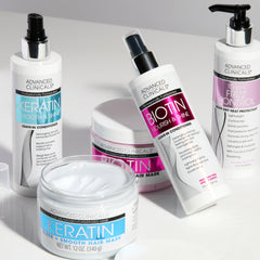 Advanced Clinicals Keratin Detangler Frizz reduction in a sleek, frizz-free finish.
