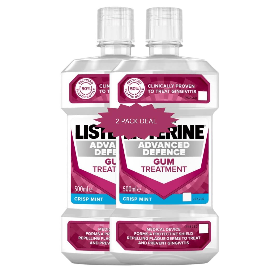 Advanced Defence Gum Treatment Mint Mouthwash 500ml bottle – 2 pack deal