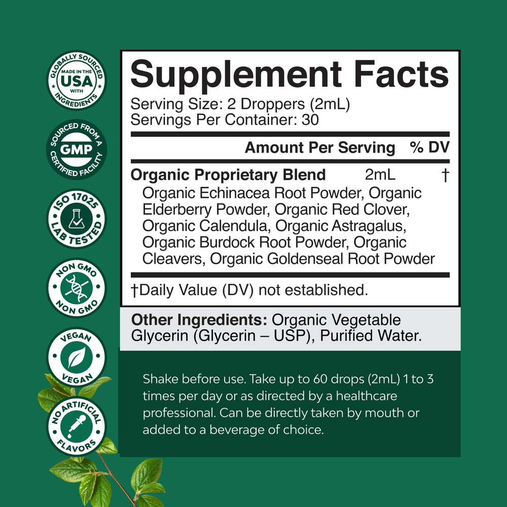 Advanced formula herbal lymphatic support drops