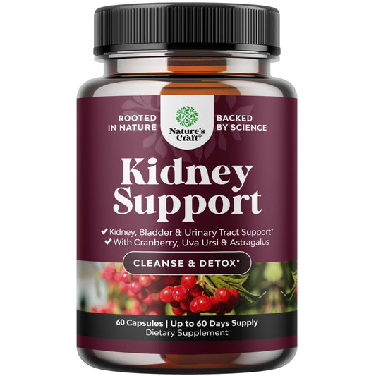 Bottle of Advanced Kidney Support Supplement with 60 capsules