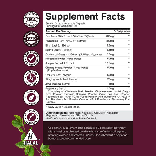 Close-up of cranberry extract capsules