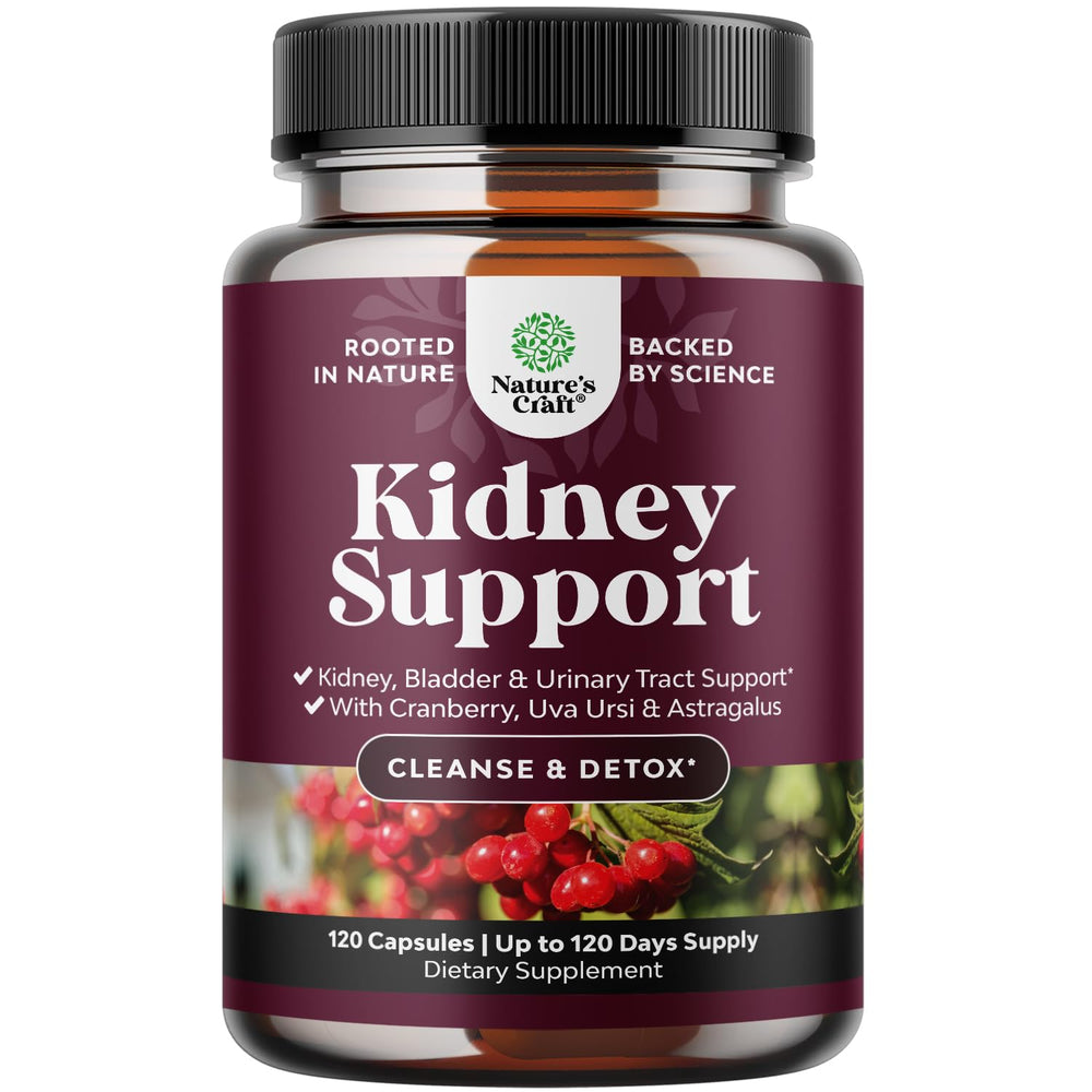 Bottle of Advanced Kidney Support Supplement with 120 capsules
