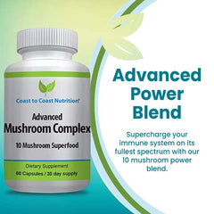 Close-up of mushroom blend ingredients: Shiitake, Lion's Mane, Reishi