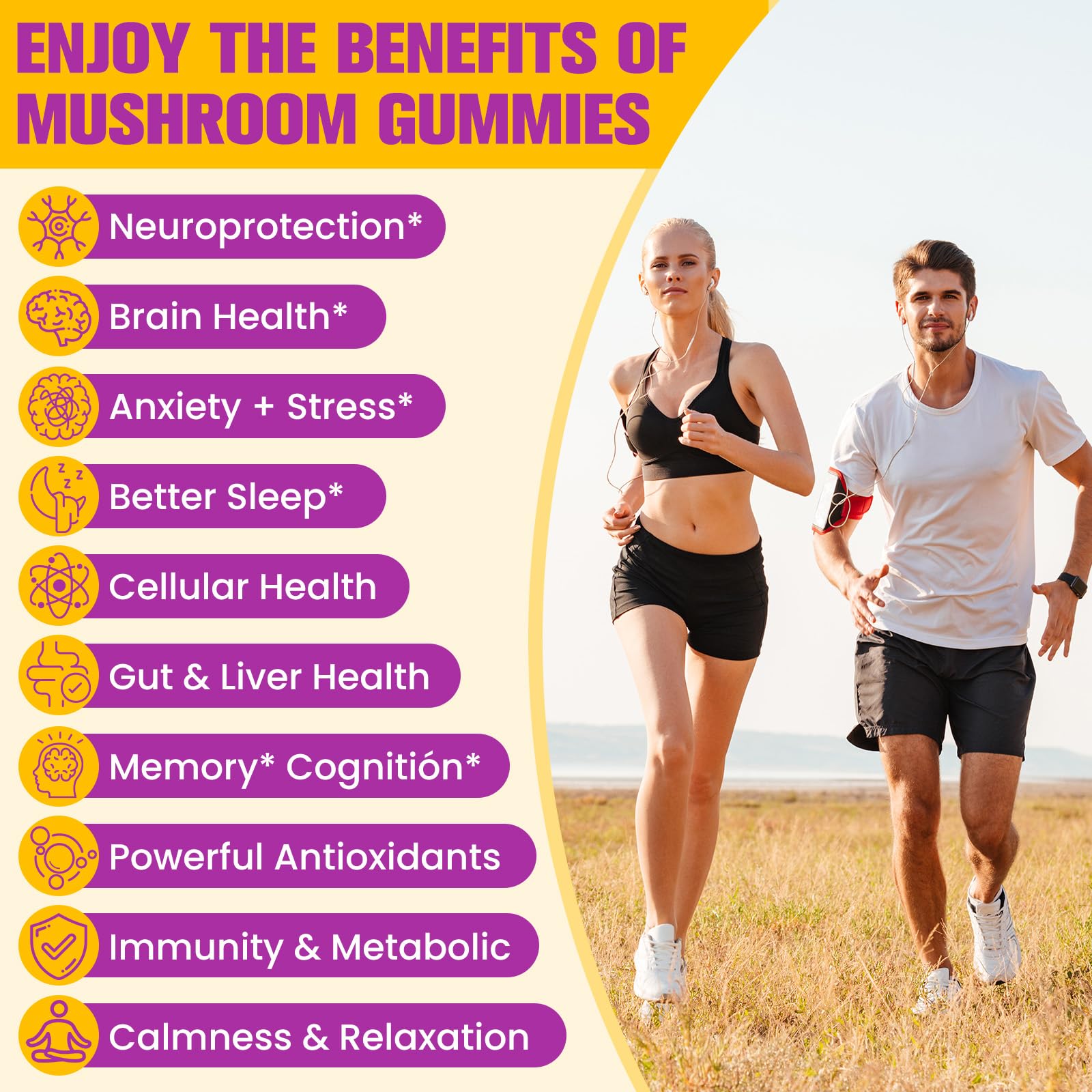 Advanced nootropic mushroom gummies ingredients